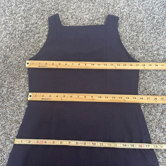 Vtg Y2K American Eagle Mini Dress Size 4 XS Purple Pinafore Preppy Academia Twee - Picture 11 of 13